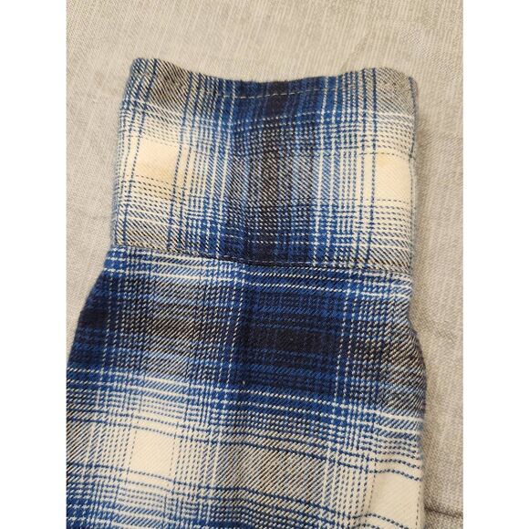 Outdoor Research Mens Large Sandpoint Flannel Blue white plaid chest pocket - Picture 10 of 10